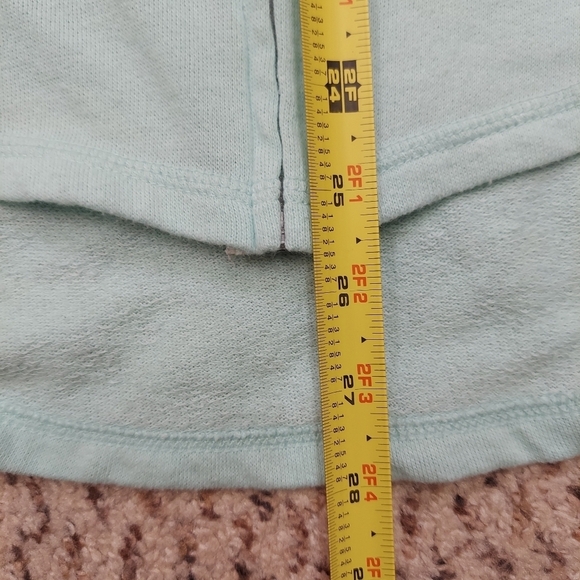 SO Full Zip Hoodie Colorblock Light Gray Heather & Teal Size Large Sweatshirt - Picture 3 of 14